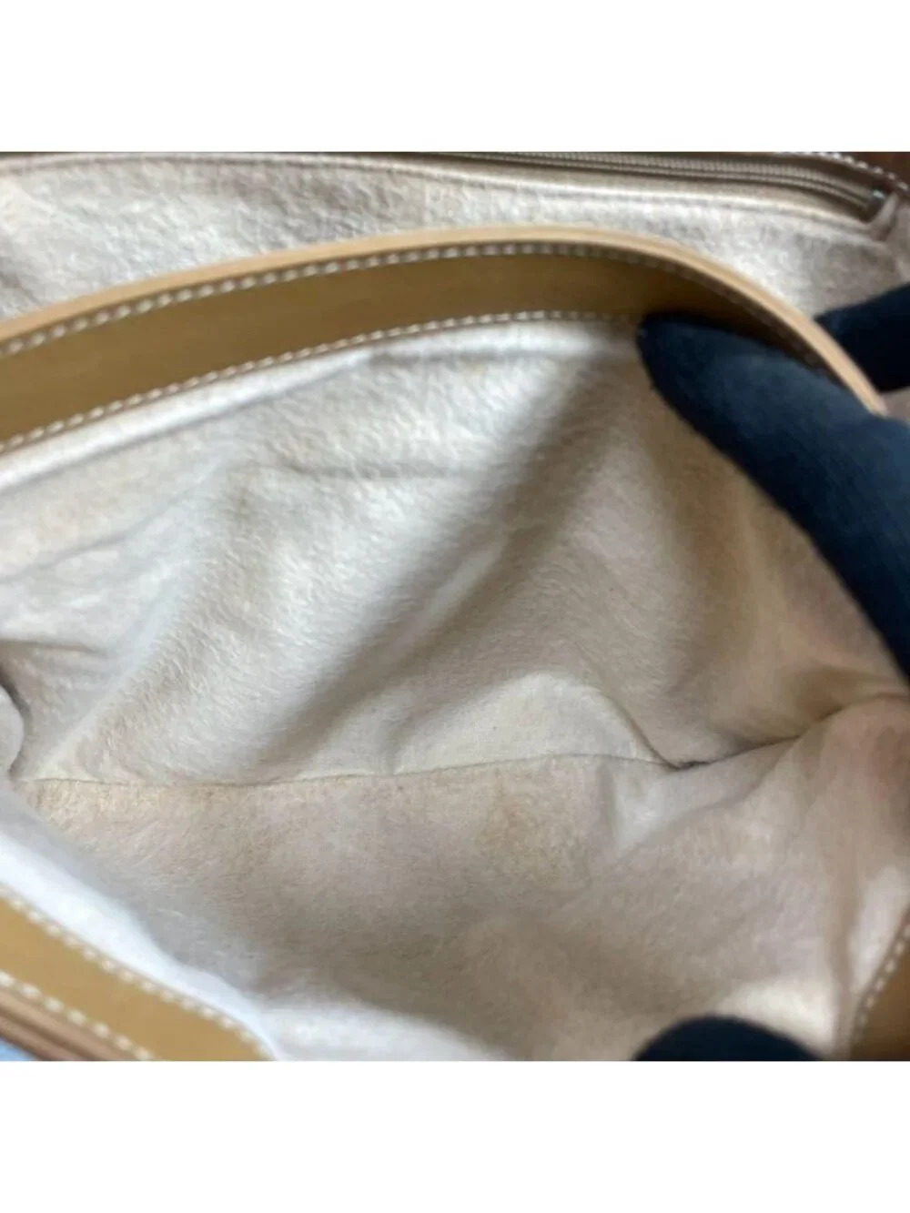 Gucci GG Shoulder Bag Brown Beige Logo Leather